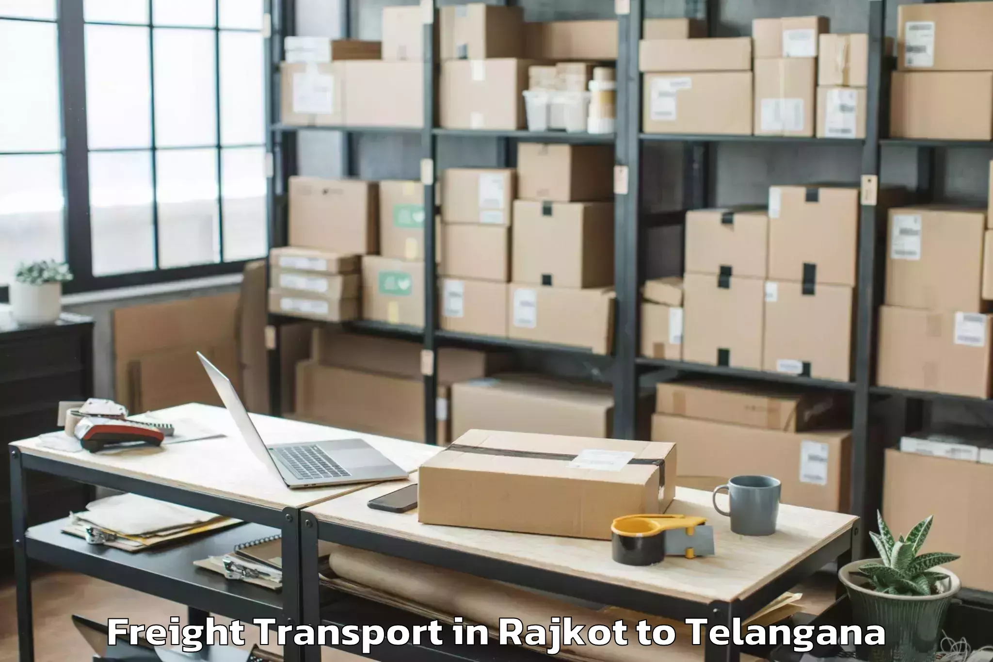 Easy Rajkot to Thorrur Freight Transport Booking